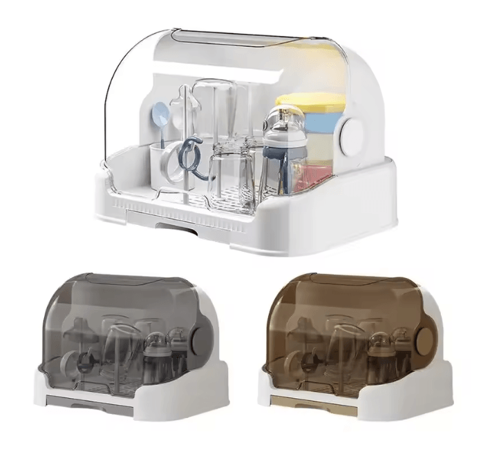 CleanNest Portable Baby Bottle Drying Rack Organizer
