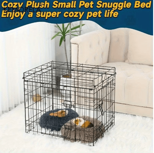Ultra Soft Plush Small Pet Nest Cozy Warm Hamster Sleeping Bed with Non Slip Base