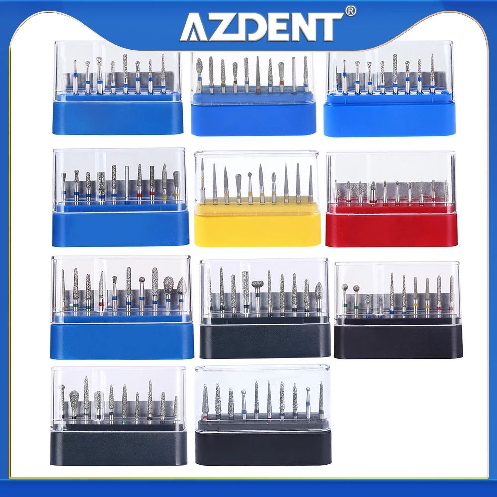 Dental Diamond Bur Kit With Storage Box For High Speed Handpiece