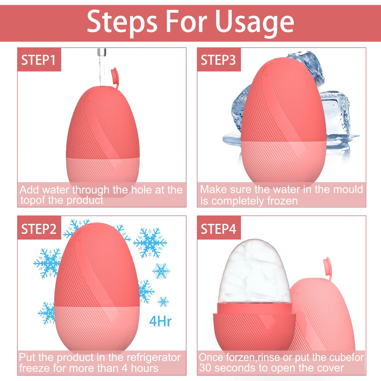 CryoGlow Ice Face Roller & Stainless Steel Gua Sha Facial Sculpting Set