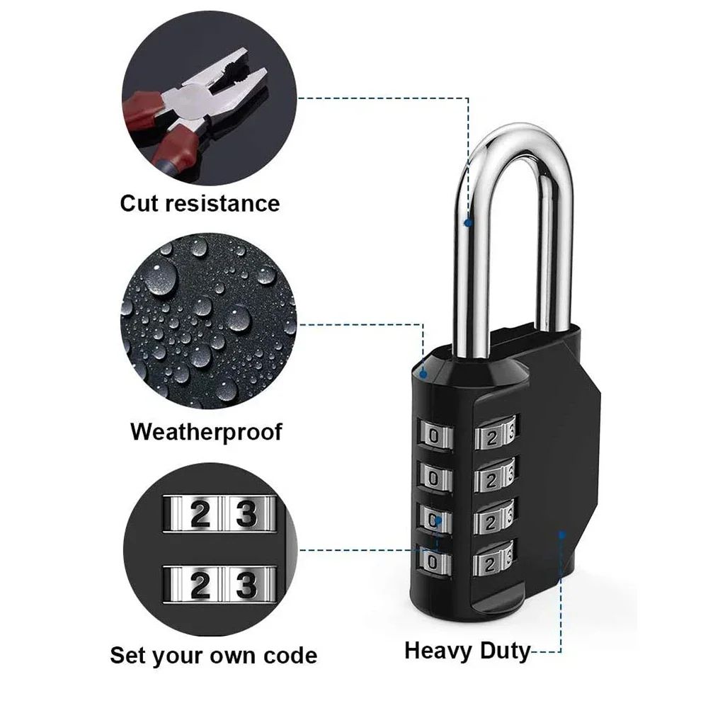 4 Digit Resettable Combination Padlock