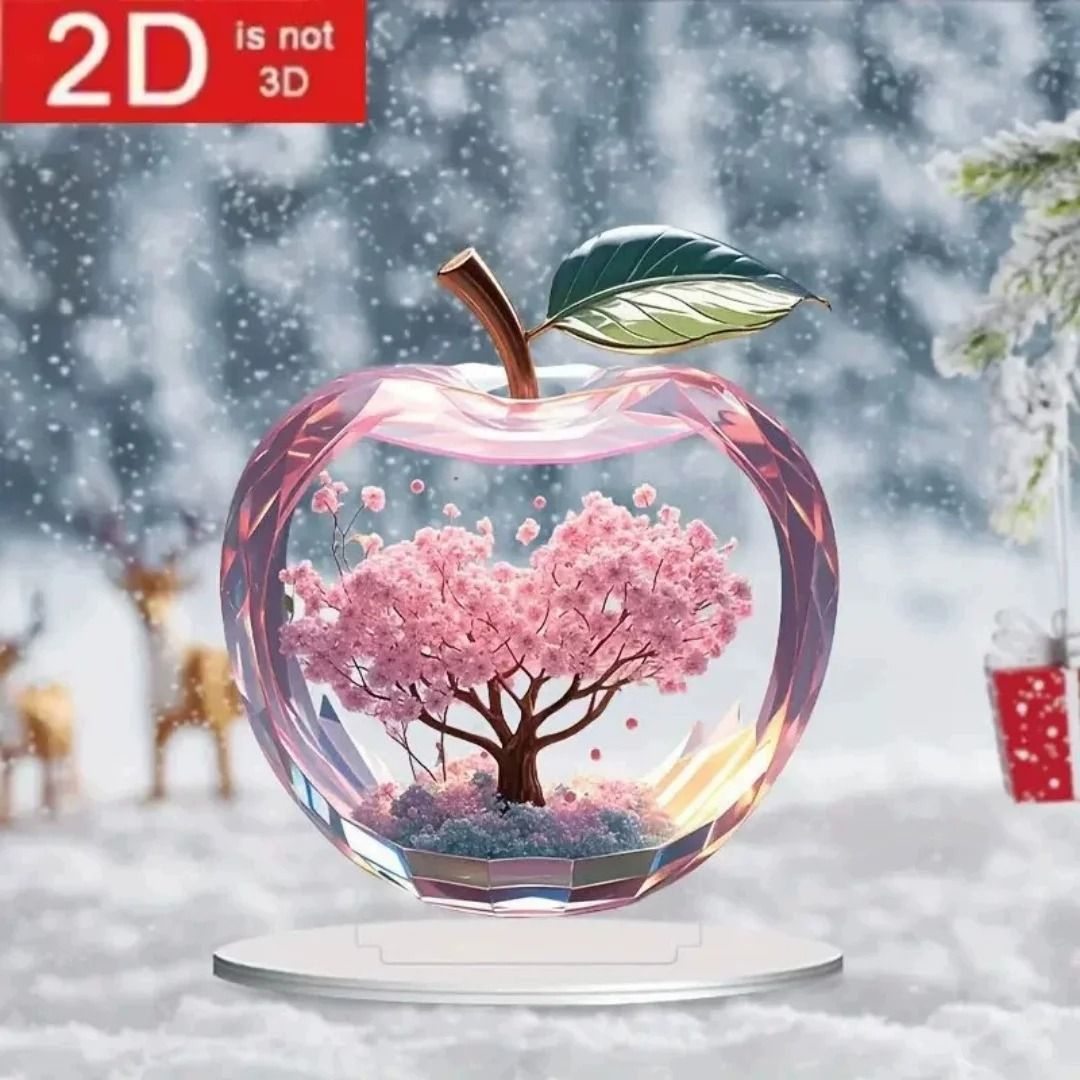 Cherry Blossom Apple Landscape | 2D Acrylic Printing Ornament | Professional Executive Desktop & Home Decor Art