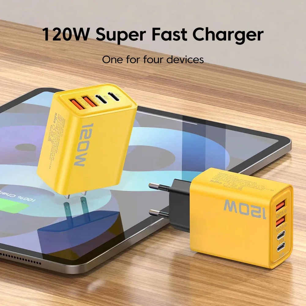 Total USB Charger Quick Charge Ports Type C Wall Adapter Fast Charging Power Supply