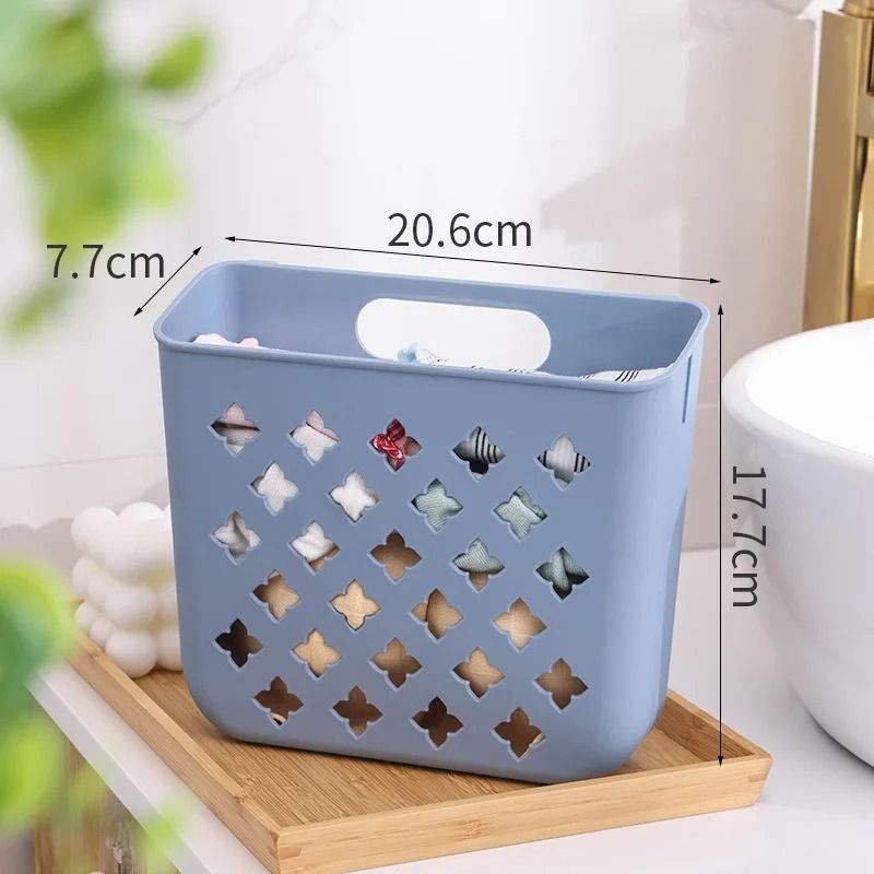 Wall Mounted Folding Laundry Basket Bathroom Clothes Storage Organizer