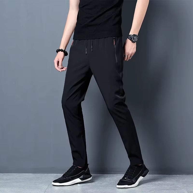 Men's Casual Slim Fit Jogger Pants – Straight Elastic Waist Trousers