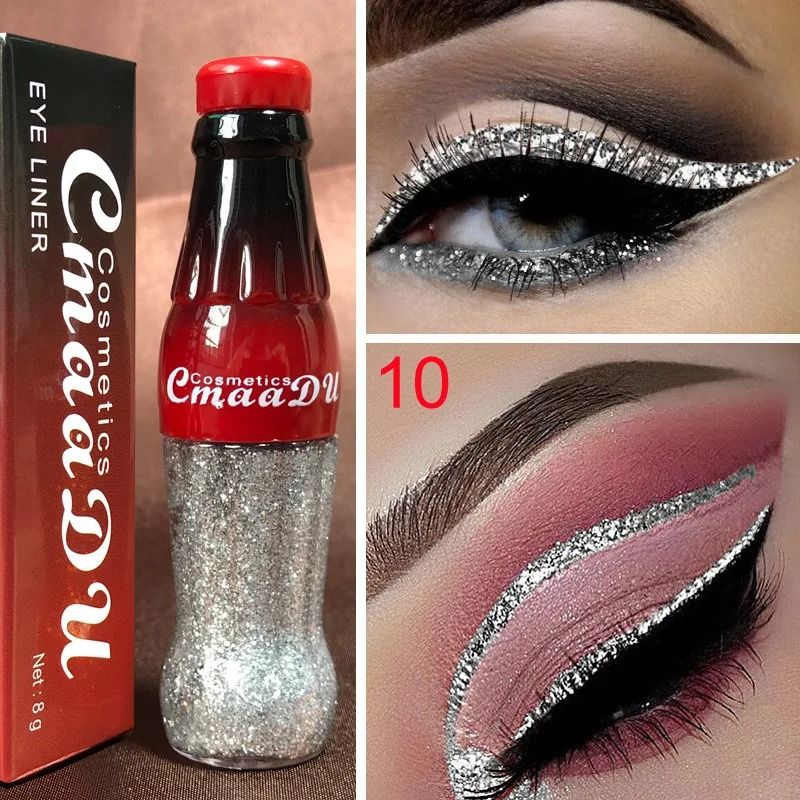 Waterproof Glitter Eyeliner Long Lasting Shimmer Eye Makeup