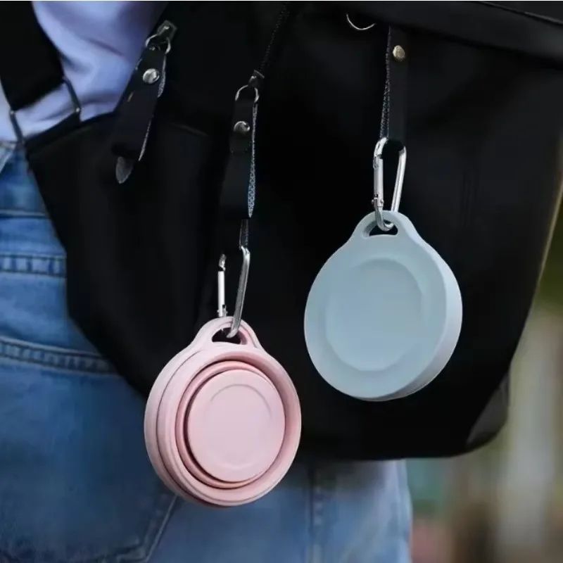 6.09oz Collapsible Silicone Cup with Lid – Foldable Travel Cup for Camping, Hiking & Everyday Use