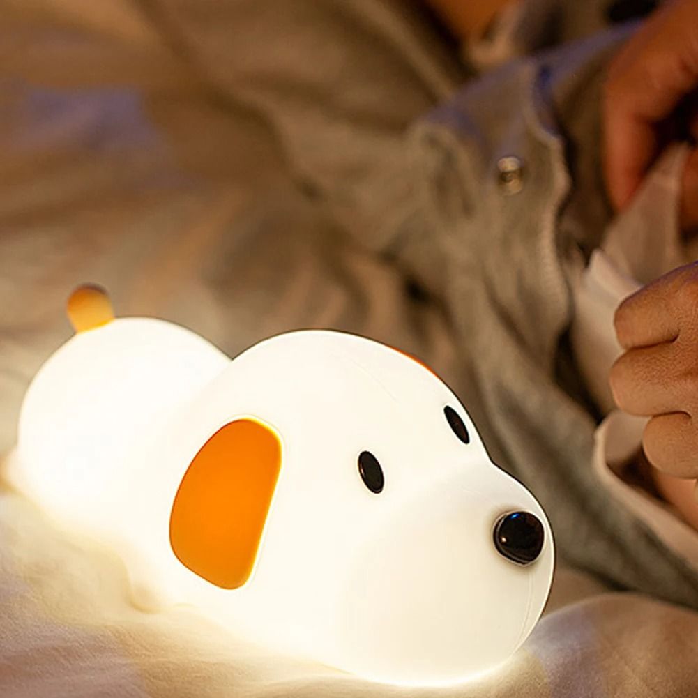 Cuddle-Glow Puppy Silicone Night Light