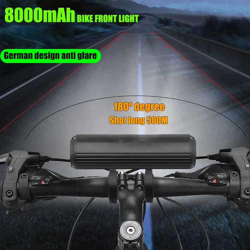 Bicycle Front Light Waterproof USB Charging MTB Bike Light