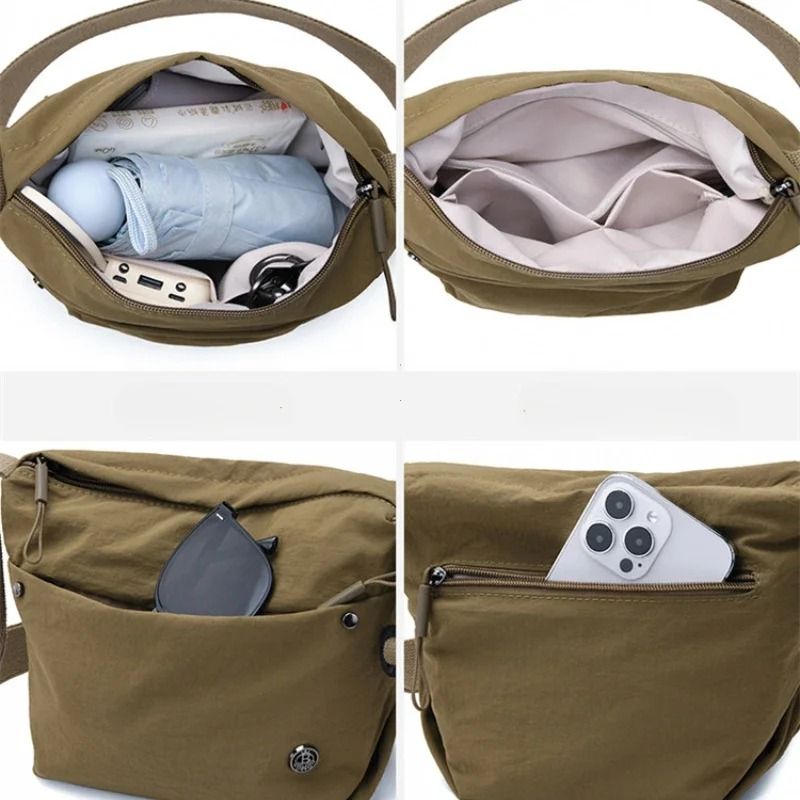 Ladies Fashion Nylon Messenger Bag Spacious Lightweight Daily Use