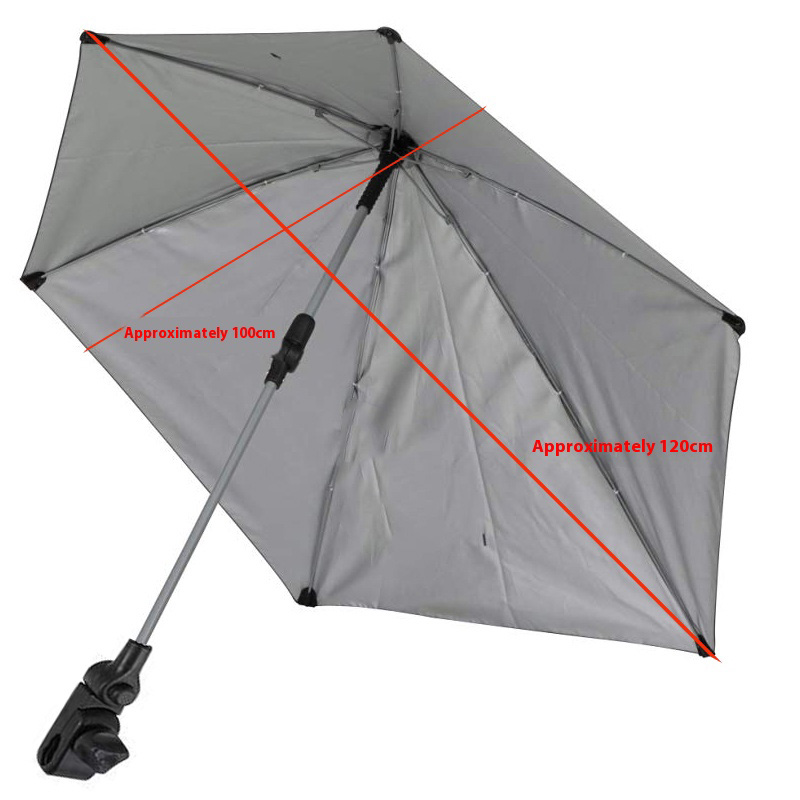 Universal Clamp On Umbrella for Stroller, Wheelchair and Beach Chair