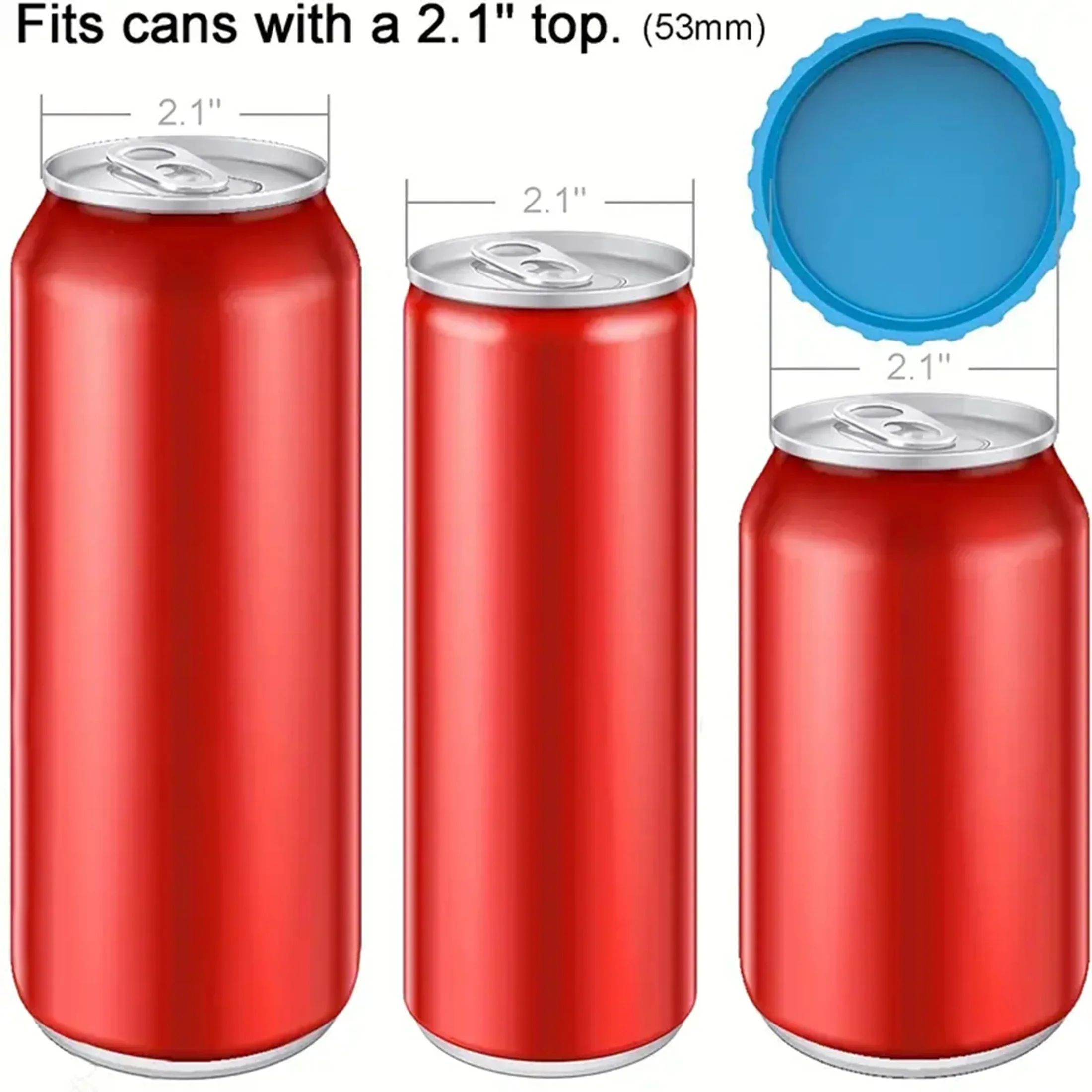 6Pcs Reusable Silicone Can Lids – Leak-Proof Soda & Beer Sealing Caps