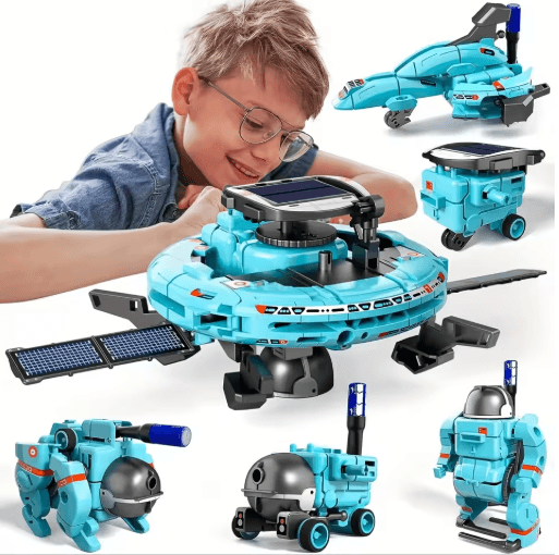 6-in-1 Solar Robot Kit for Kids – STEM Building Science Experiment Set