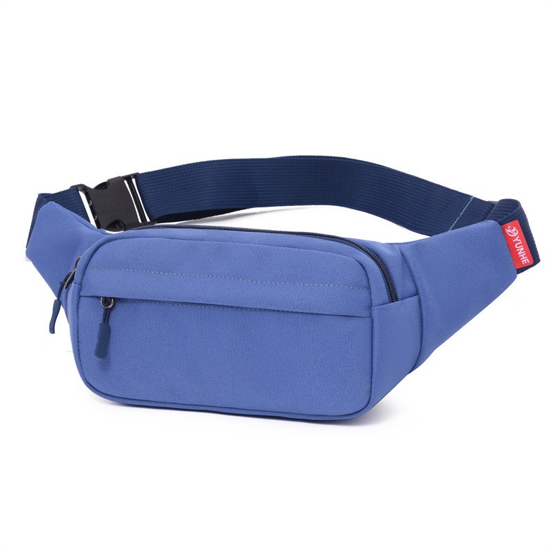 Mens and Womens Fashionable Large Capacity Waist & Crossbody Chest Bag Solid Color Sports Cell Phone Bag