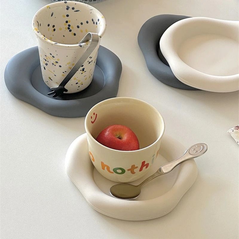Cloud Shape Silicone Drink Coasters Heat Resistant Non Slip Cup Mat