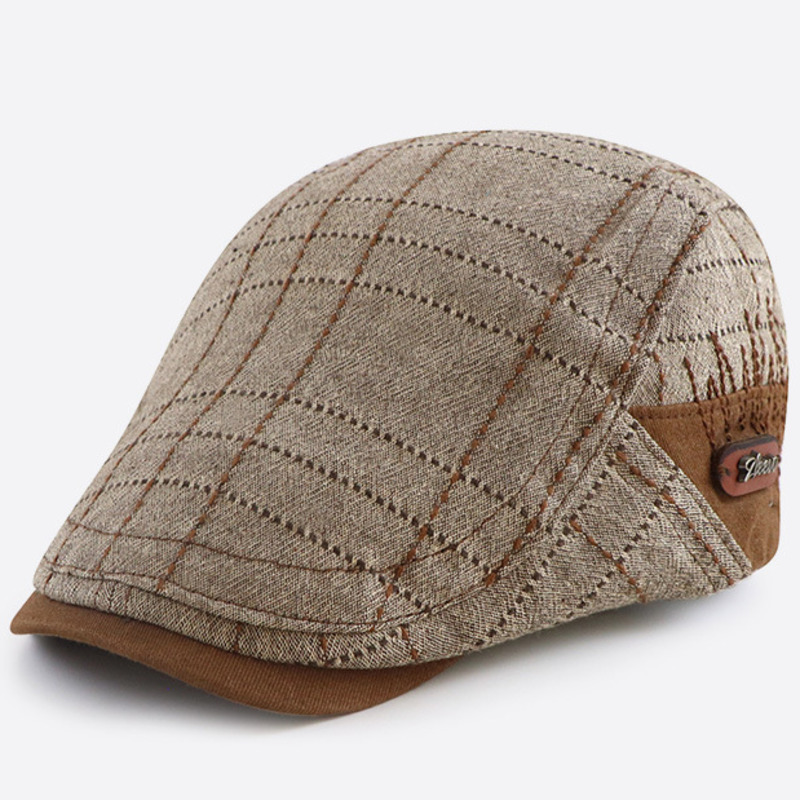 Adult Cap Spring Summer and Autumn, Men Cotton Flat Peak Hat, Dad Casual Newsboy Painter Hats, Lady Fashion Beret