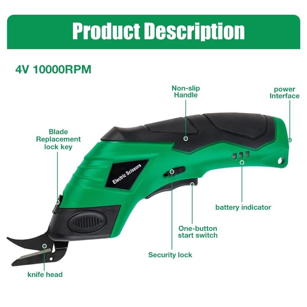 Cordless USB-Charging Electric Scissors