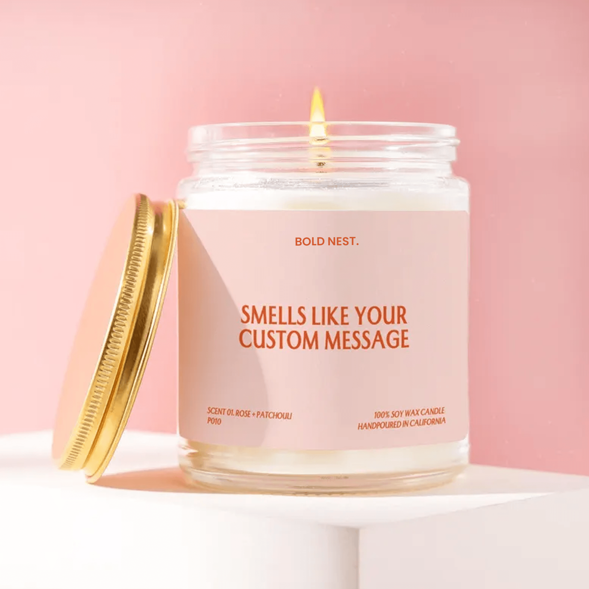 Custom Message Candle Personalized Smells Like Your Message Candle Funny Handmade Unique Birthday Holiday Care
