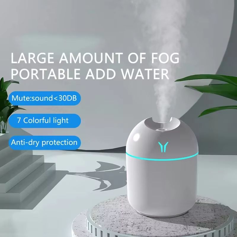 GlowMist Mini Aroma Diffuser Humidifier with LED Night Light