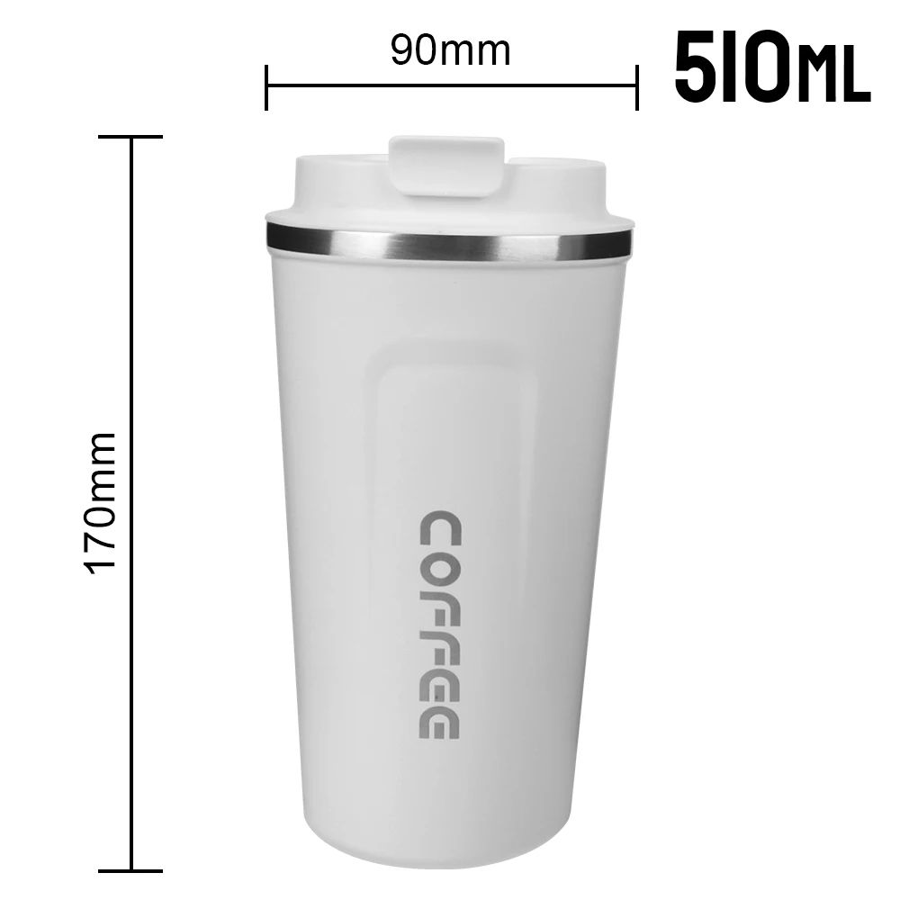 Thermo Cafe Double Wall Stainless Steel Travel Mug – Leakproof Coffee Thermos Cup