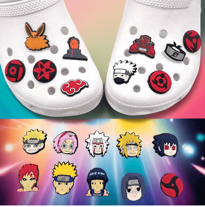 Anime Shoe Charms Set 20 Piece Ninja Character Clog Decorations