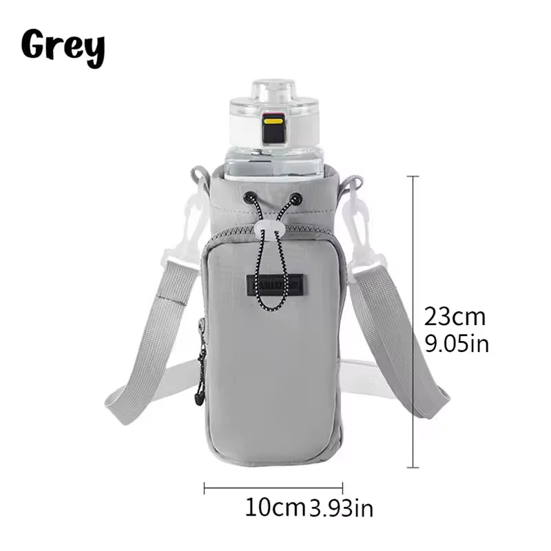Insulated Water Bottle Carrier Bag with Phone Pocket and Adjustable Strap