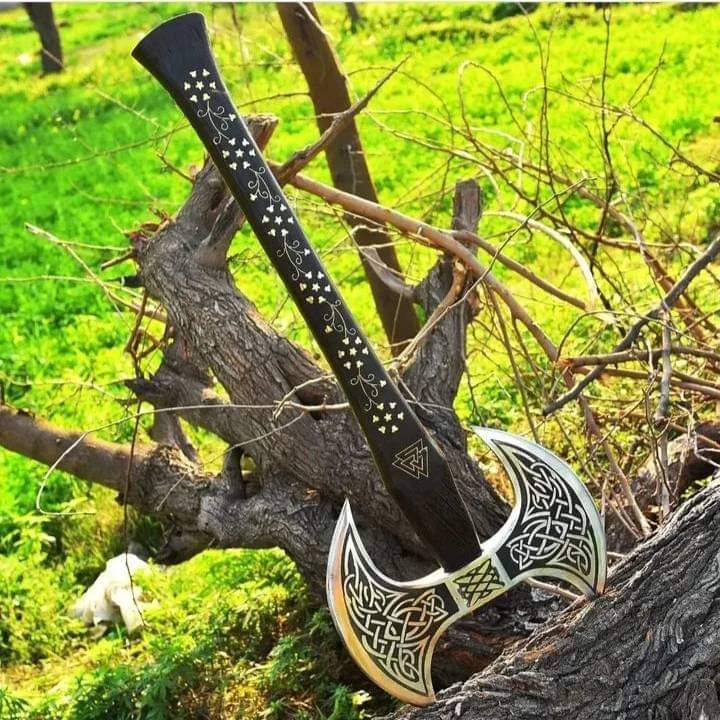 hunting axe, viking axe, with rose wood, engraved cutting axe, anniversary gifts for her, gifts for him, camping axes