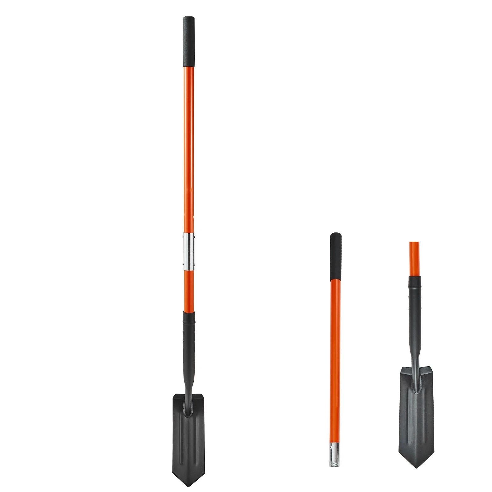 Trenching Shovel Fiberglass Handle, Alloy Steel Blade for Efficient Digging
