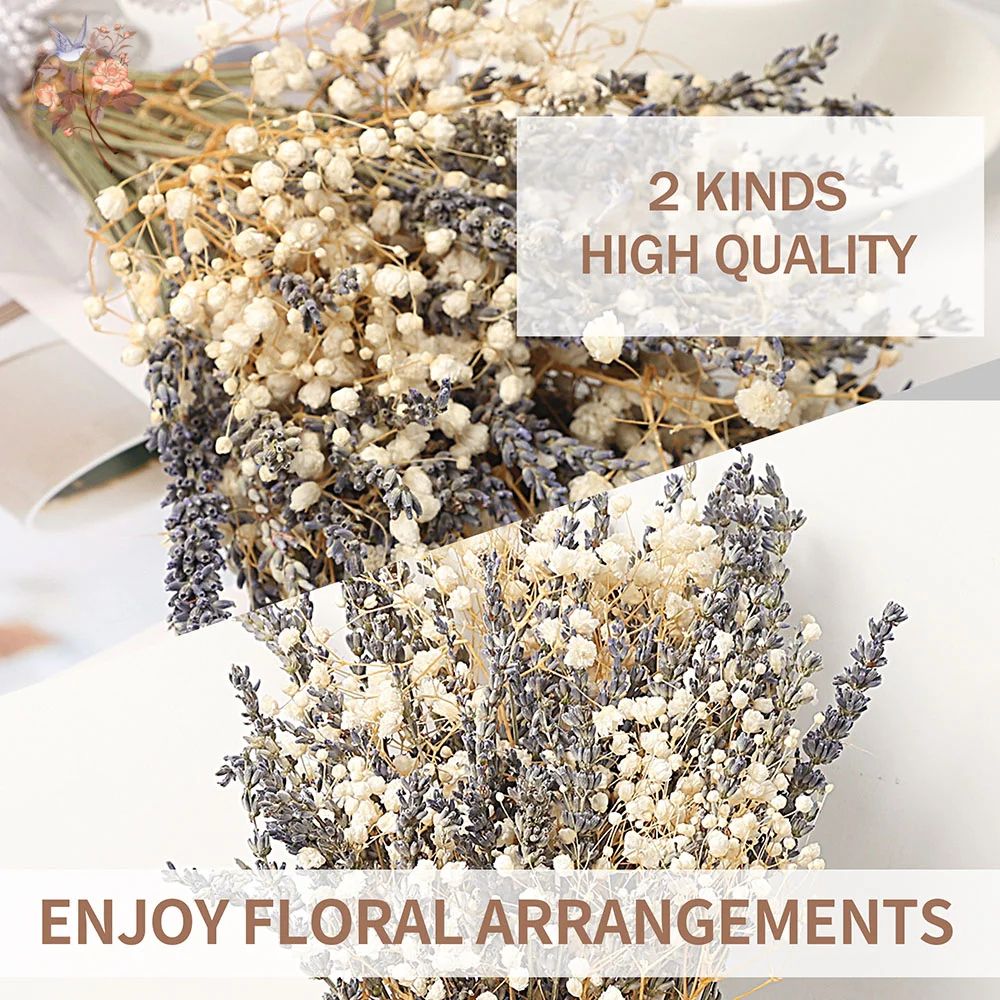 Lavender Gypsophila Dried Flower Bouquet