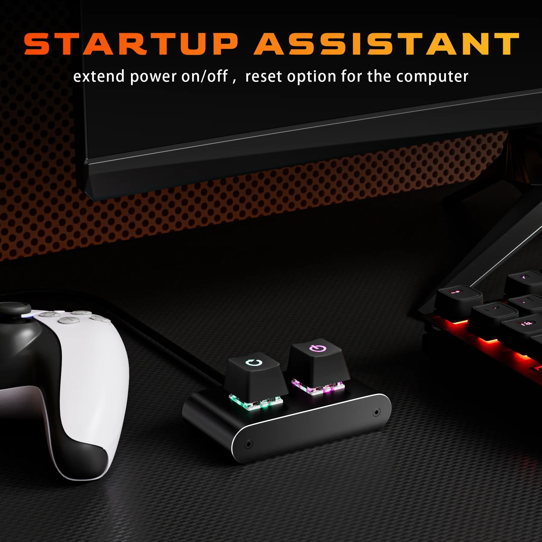 Mechanical Desktop Power Switch with LED Light