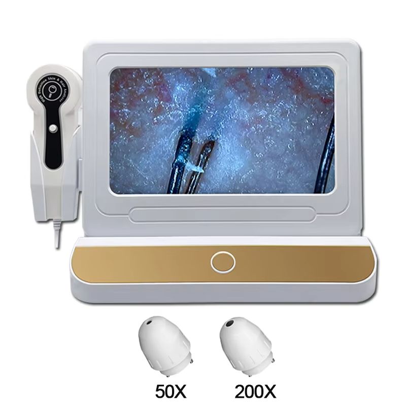 10-Inch LCD Hair and Skin Analyzer – Digital Microscope with 50X/200X Magnification for Scalp & Follicle Testing