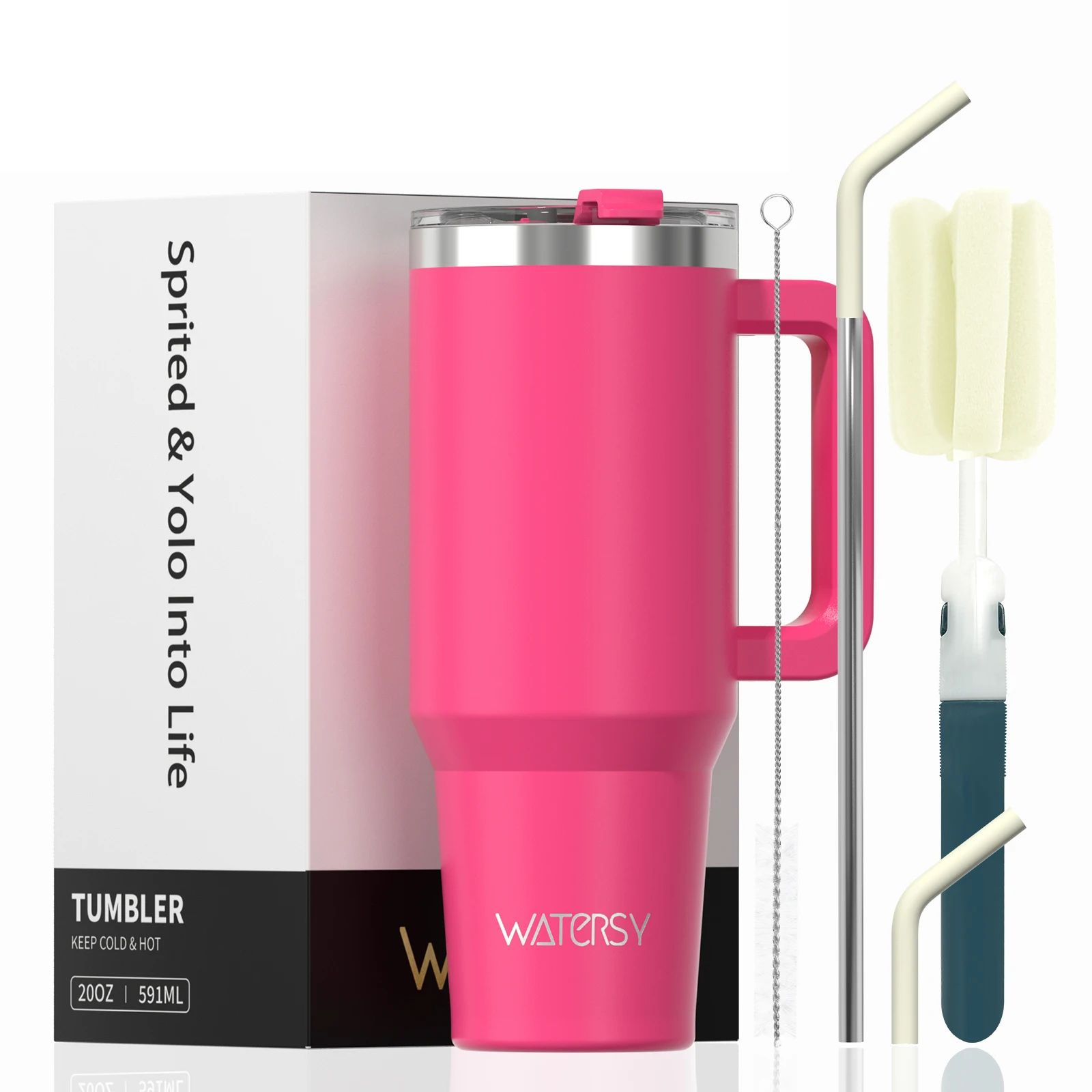 Stainless Steel Insulated Water Bottle – 20oz Vacuum Thermal Coffee & Travel Mug (Hot & Cold)