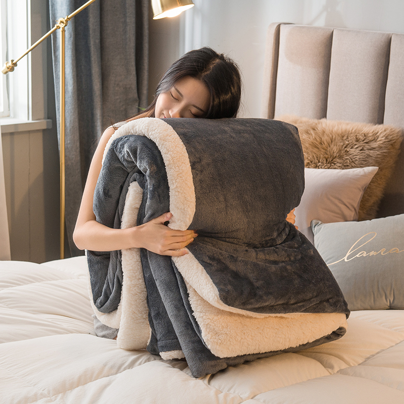 Wool Throw Blanket, Winter Bed Blankets, Queen Duvet Cover