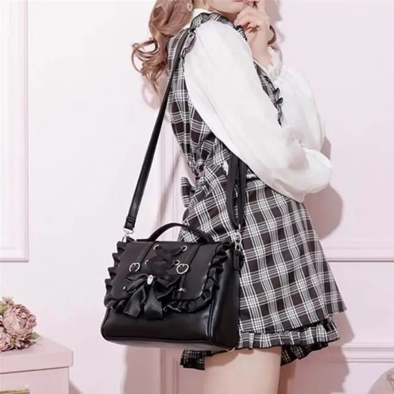 Casual PU Leather Crossbody Handbag Backpack Double Shoulder Ita Bag
