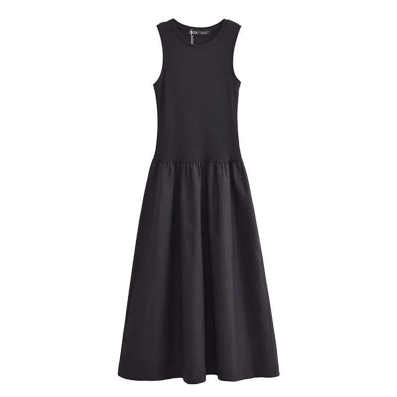 HXAO Khaki Elegant Sleeveless Long Dress 2025 Spring Fashion Casual Party Y2k Vestido