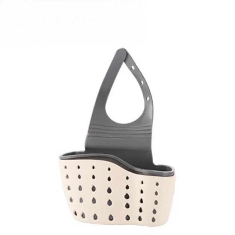 Adjustable Snap-On Sink Draining Bag – Double-Layer Kitchen Sponge Holder