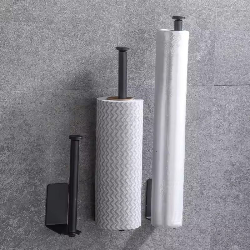 Stainless Steel Self-Adhesive Paper Towel Holder – No-Drill Toilet & Kitchen Roll Rack
