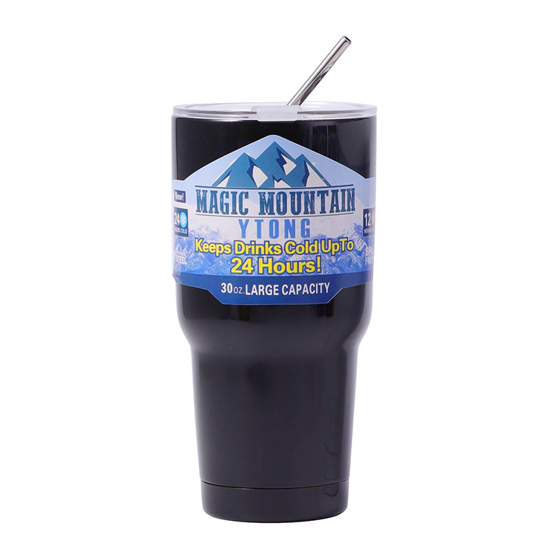 Thermos Cup with Straw, Magic Stainless Steel Freeze Insulated Bottle, Car Travel Mountain Cup
