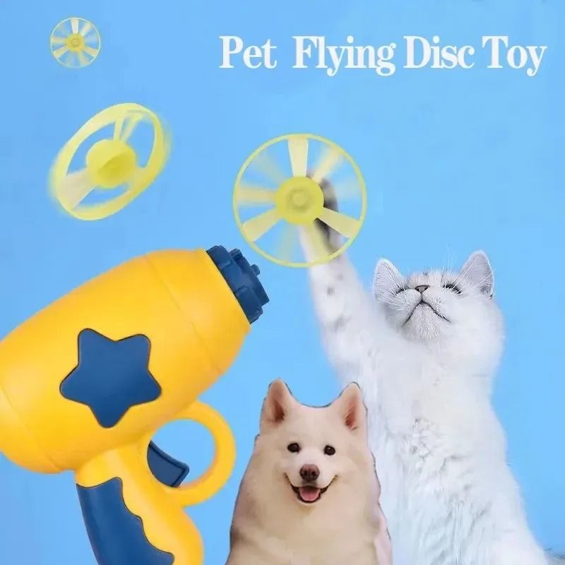 Interactive Flying Disc Launcher Toy for Cats