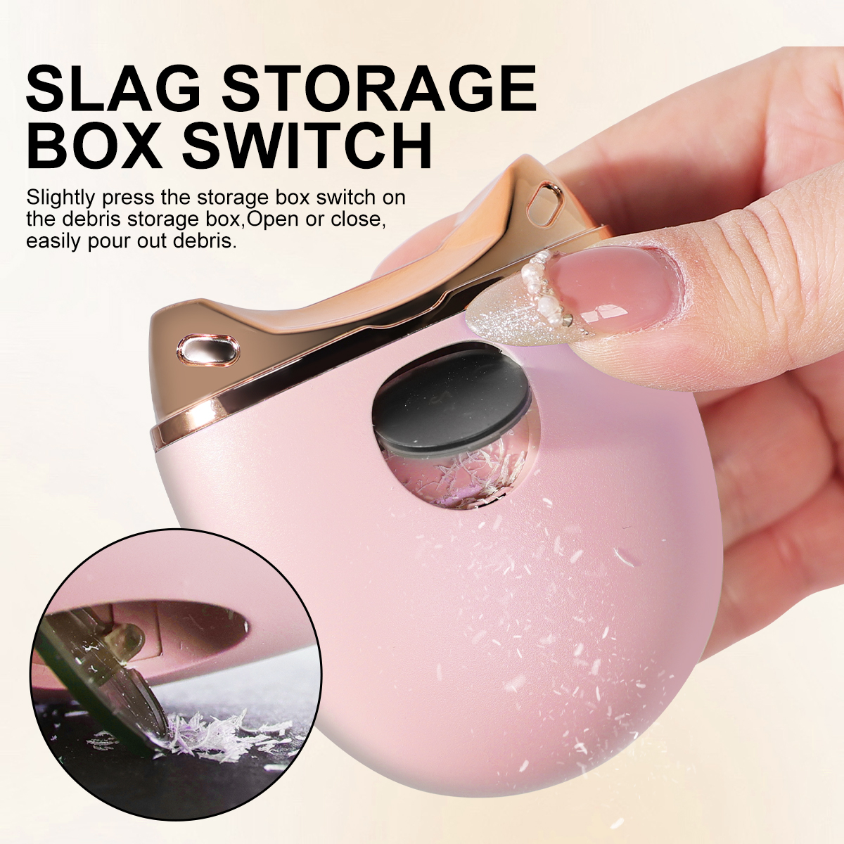 Anti Splash Electric Nail Clipper Safe Baby and Family Automatic Nail Trimmer With Hidden Blade Design