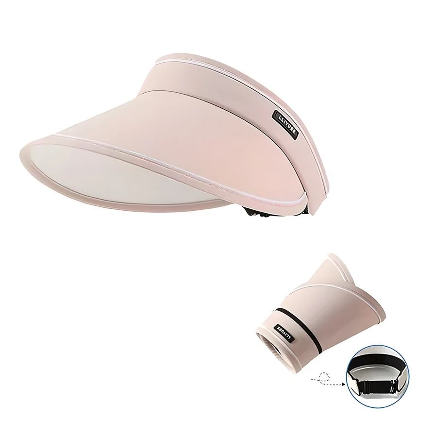 Wide Brim Open Top Sun Visor Hat UV Protection Summer Beach Hat for Women