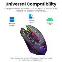 Bluetooth 5.2 Dual Mode RGB Wireless Gaming Mouse with Silent Click and Rechargeable Battery