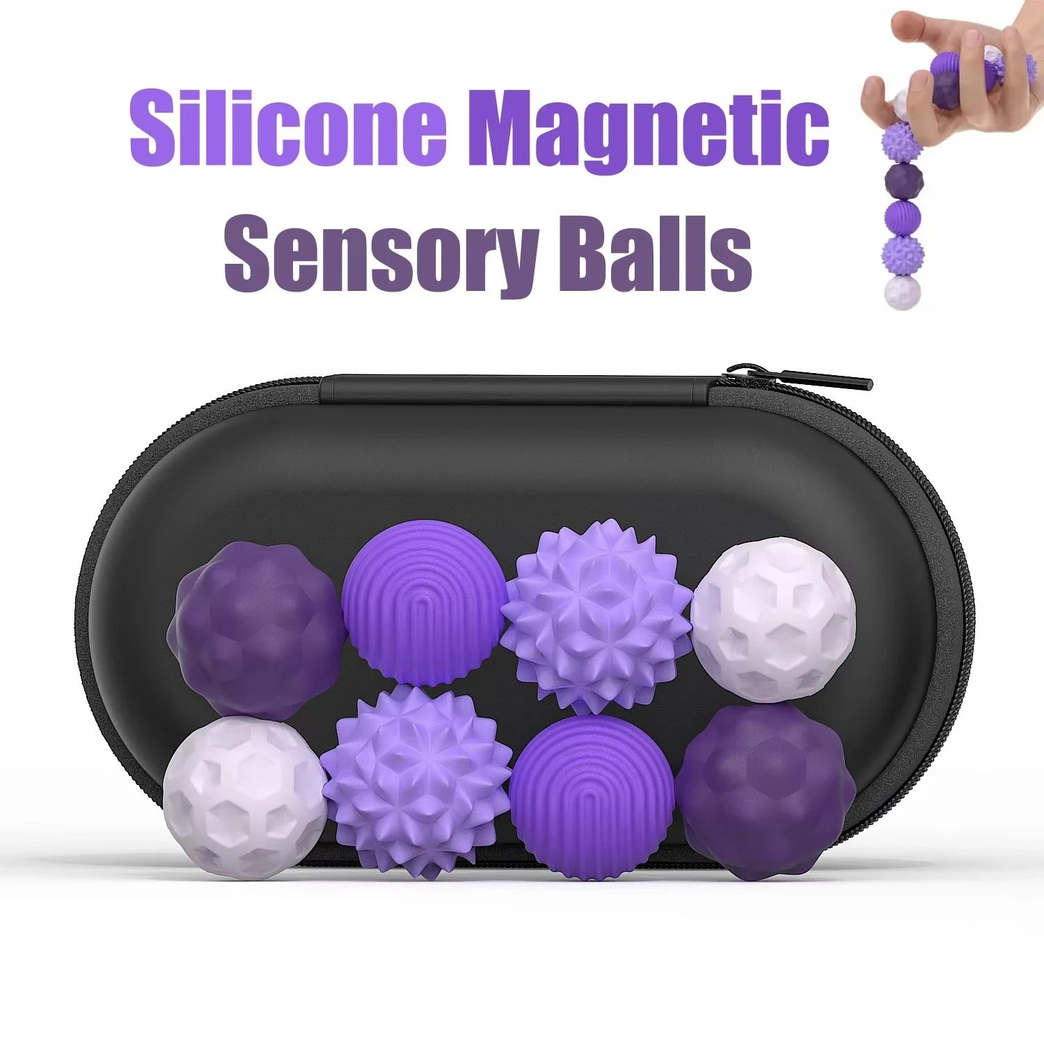 Magnetic Silicone Sensory Fidget Balls for Stress Relief