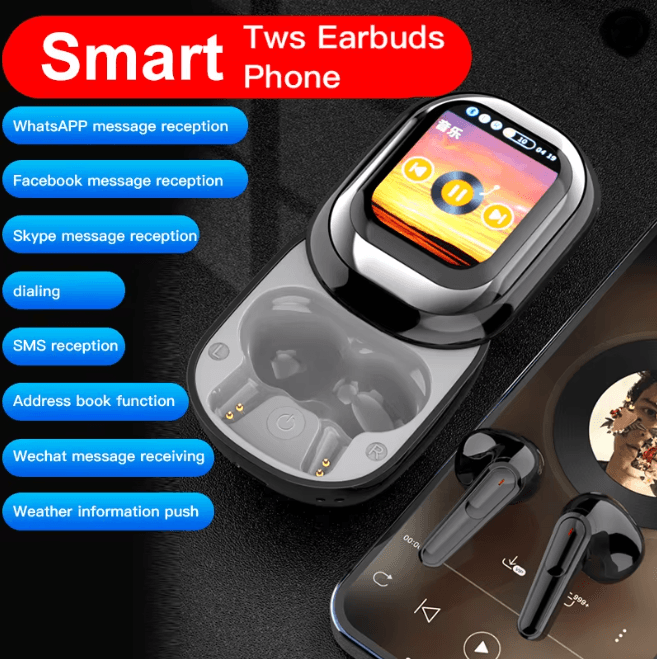 SE ONE Smart Touch Screen Wireless Earbuds with LED Display Case