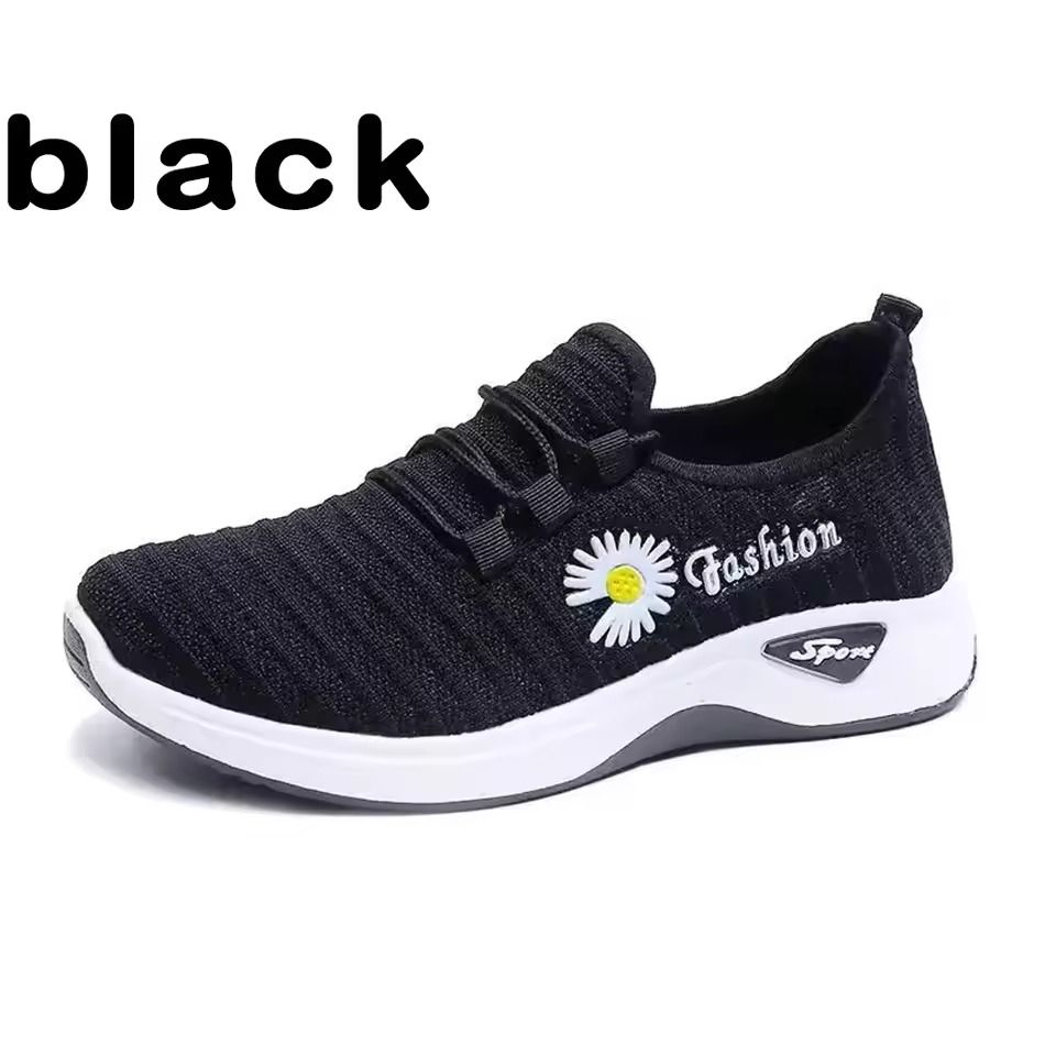 Womens Fashion Mesh Sneakers Lightweight Soft Sole Thick Breathable Casual Shoes