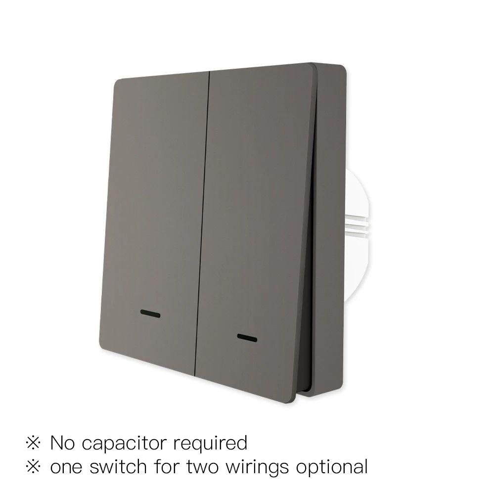 Smart Light Switch Tuya No Neutral Wire Required, 2/3-Way Multi-Control, Compatible with Smart Life App, Google Home