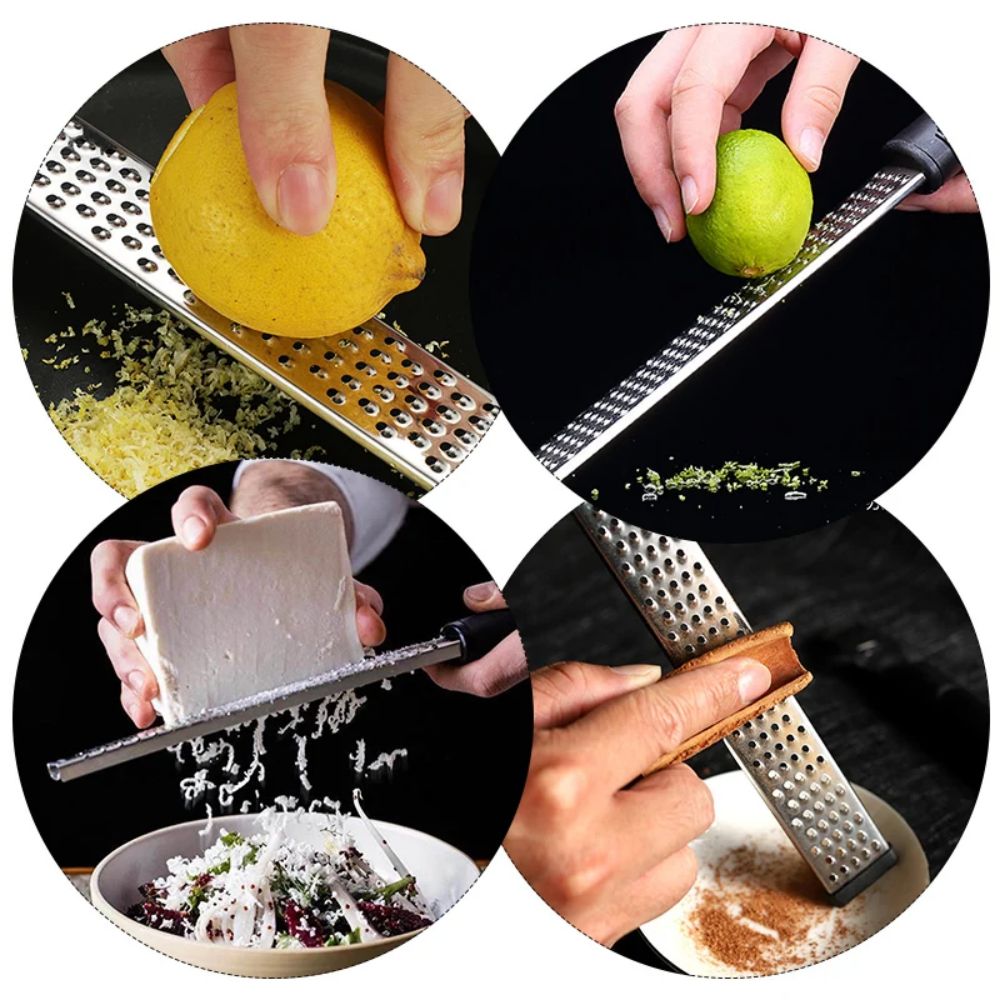High-Quality Stainless Steel Manual Grater for Cheese, Lemon, and Vegetables with Sharp Blade