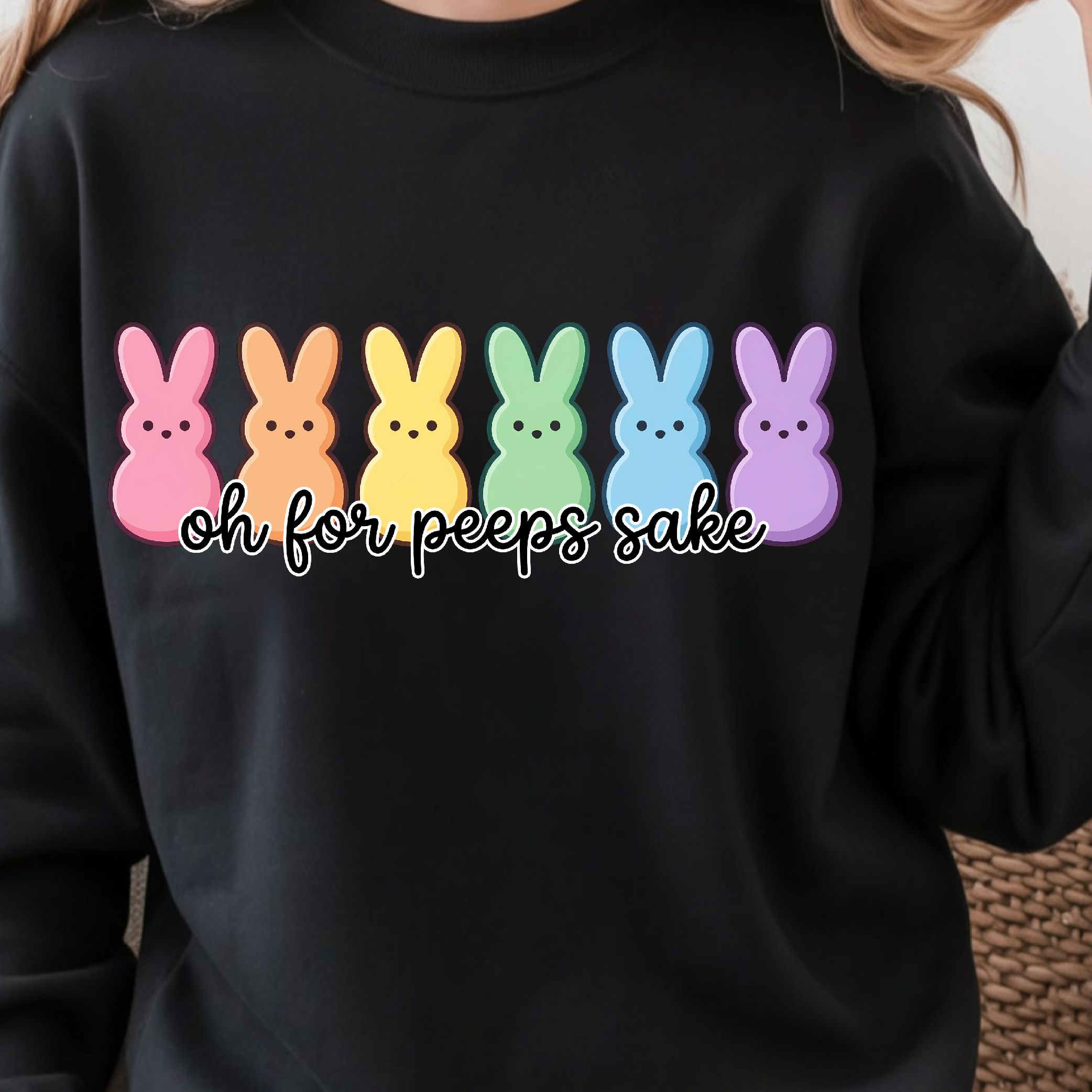 Oh For Peeps Sake Shirt, Funny Easter Shirt, Cute Bunny Tee