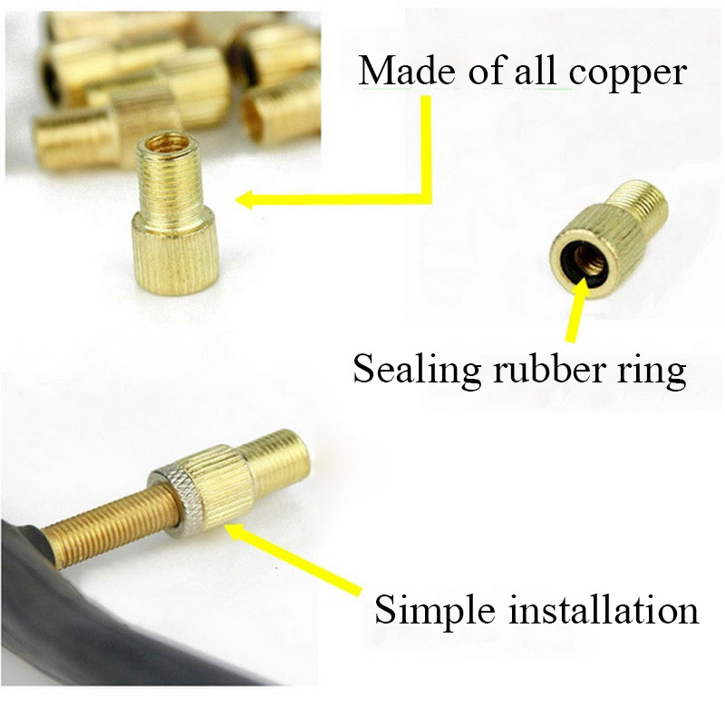 Presta to Schrader Valve Adapter Premium Bike Tire Converter