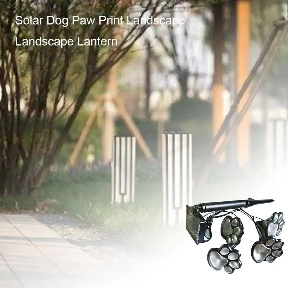 Solar Paw Print Landscape Lights | IP65 Waterproof LED Stone Imitation Garden & Yard Lamps